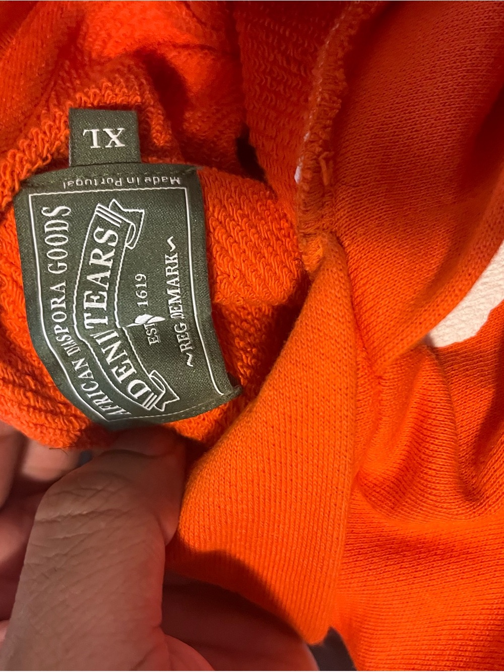 Denim Tears Men's Orange Crewneck Sweater